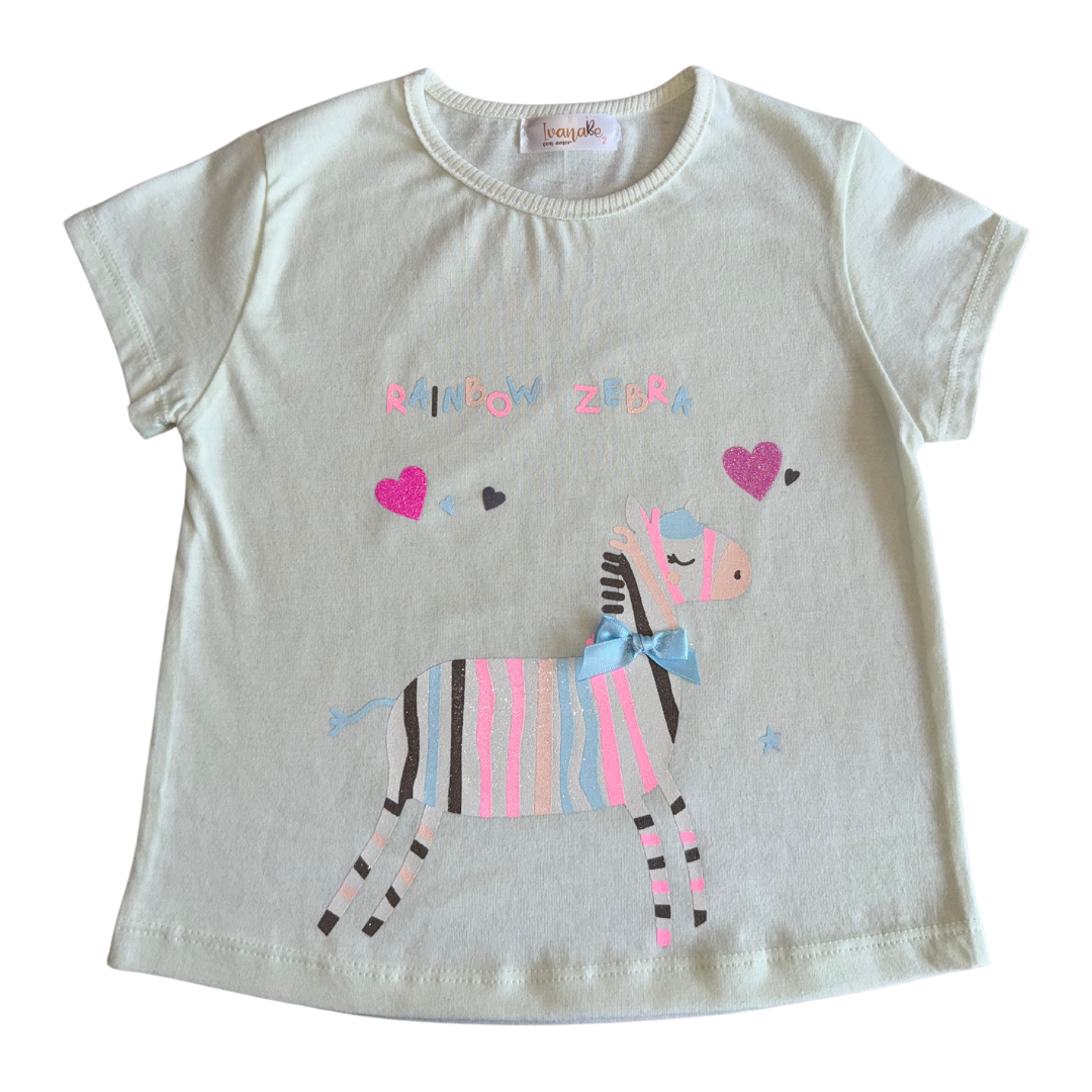 Blusa rainbow zebra-Niña