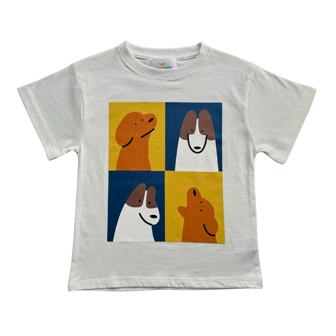 Playera cuadro perros-Niño