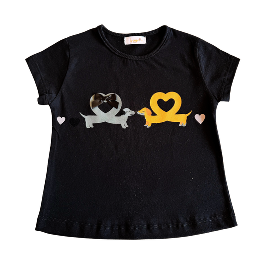 Blusa perritos corazón-Niña