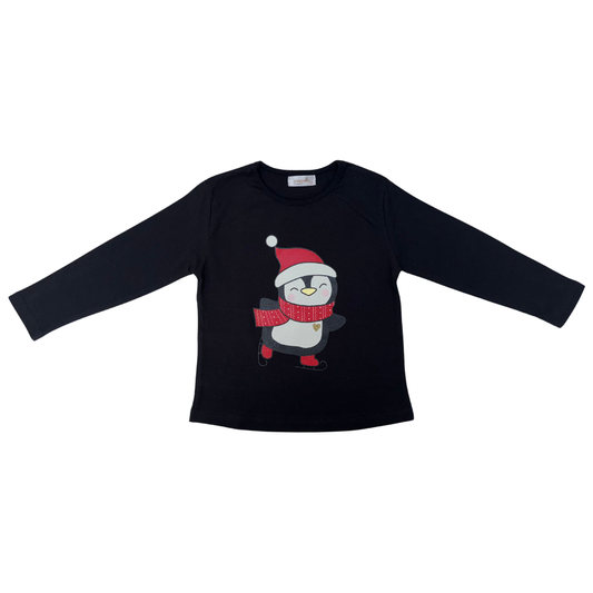 Blusa pingüino navideño-Niña