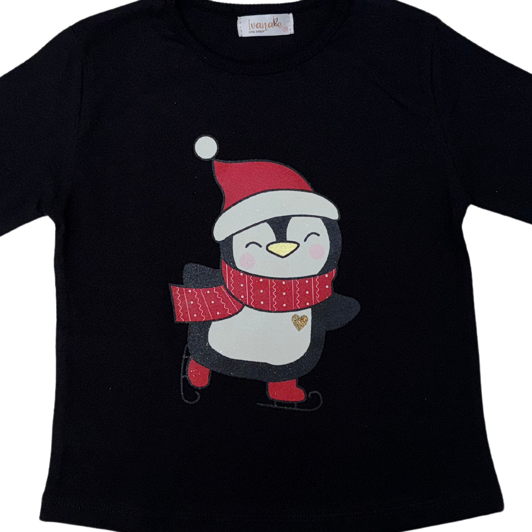 Blusa pingüino navideño-Niña