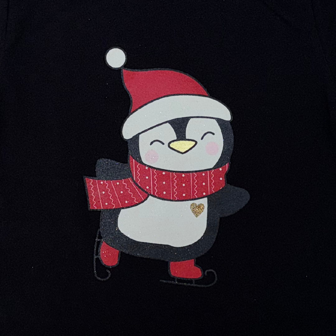 Blusa pingüino navideño-Niña