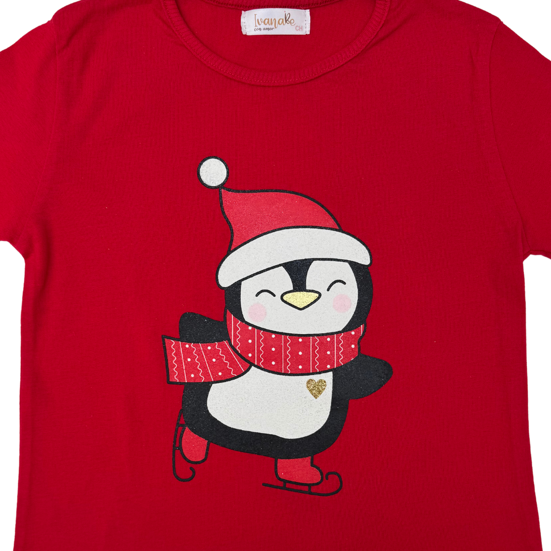 Blusa pingüino navideño-Niña