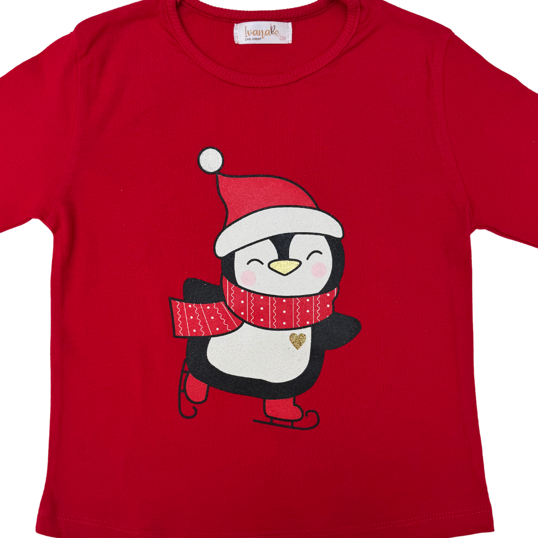 Blusa pingüino navideño-Niña