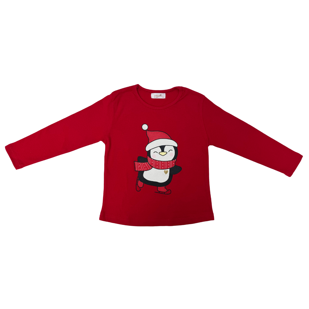 Blusa pingüino navideño-Niña