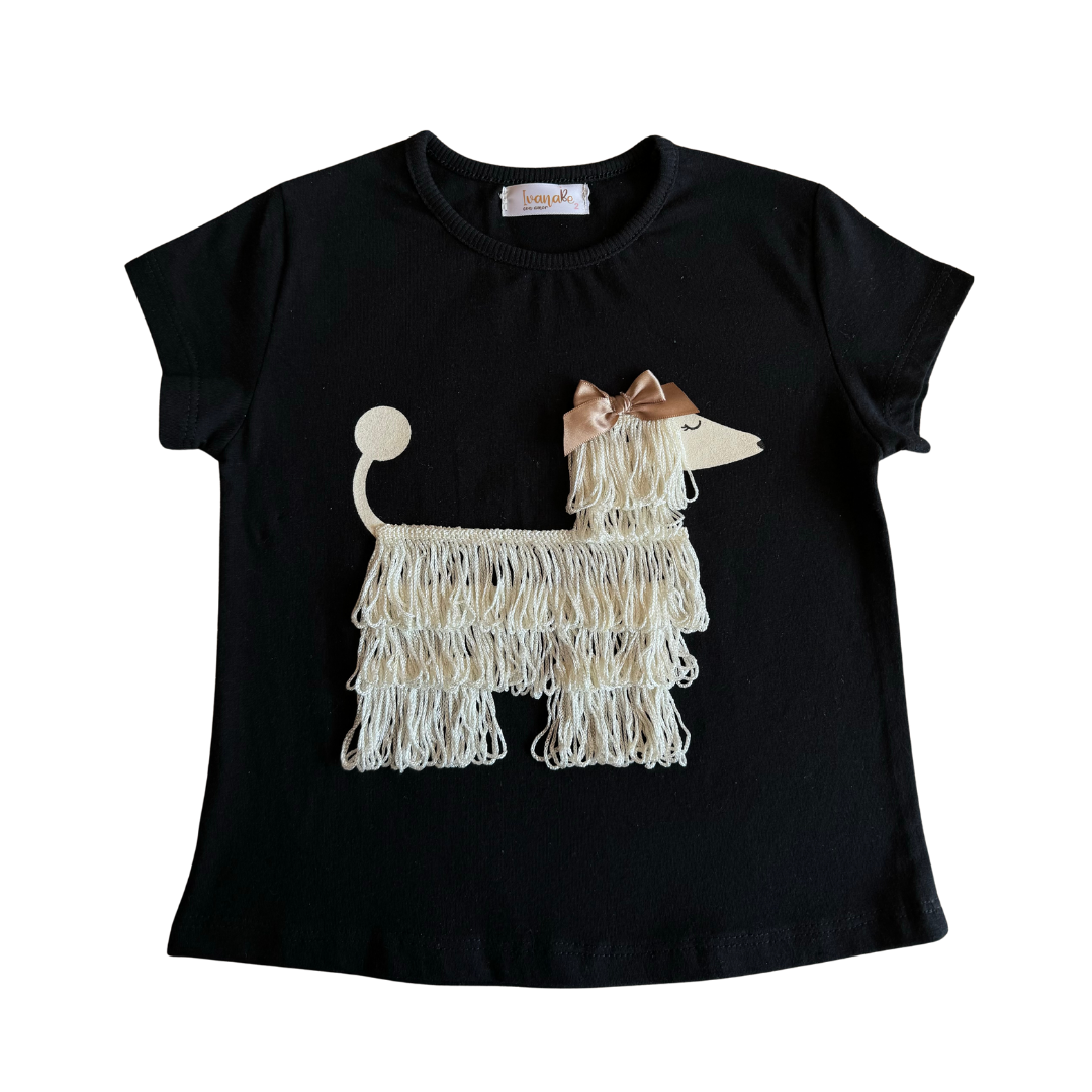 Blusa perrito con fleco-Niña