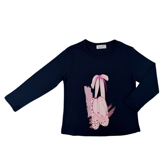 Blusa zapatillas manga larga-Niña