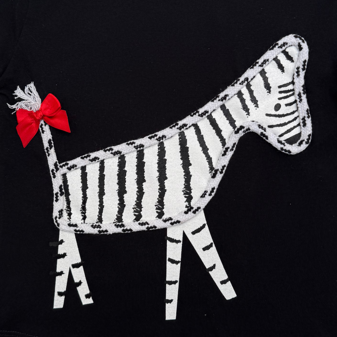 Blusa zebra manga larga-Niña