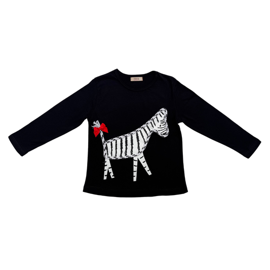 Blusa zebra manga larga-Niña